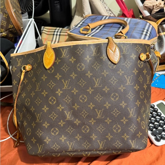 Louis Vuitton Brown Monogram Tote Bag Neverfull MM - Picture 1 of 16
